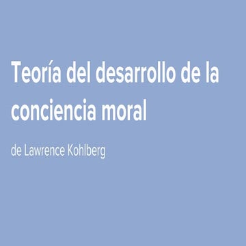 Teoría del desarrollo de la conciencia moral