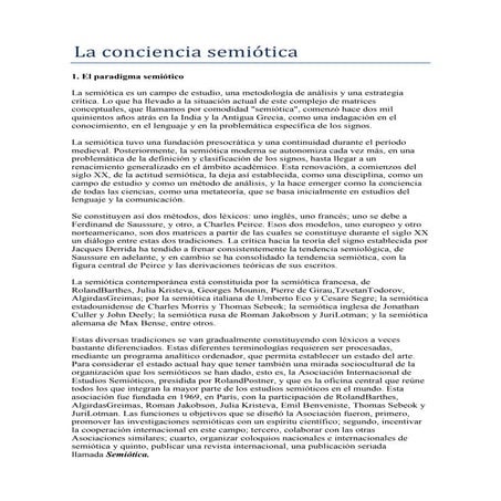 Conciencia semiótica