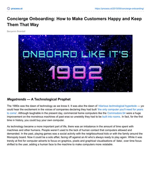 Concierge Onboarding: How to Make Customers Happy and Keep Them That Way