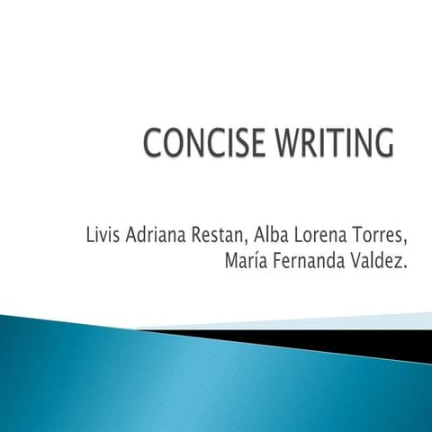 Concise writing