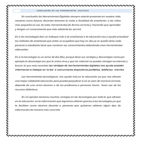 Conclusión de las herramientas digitales
