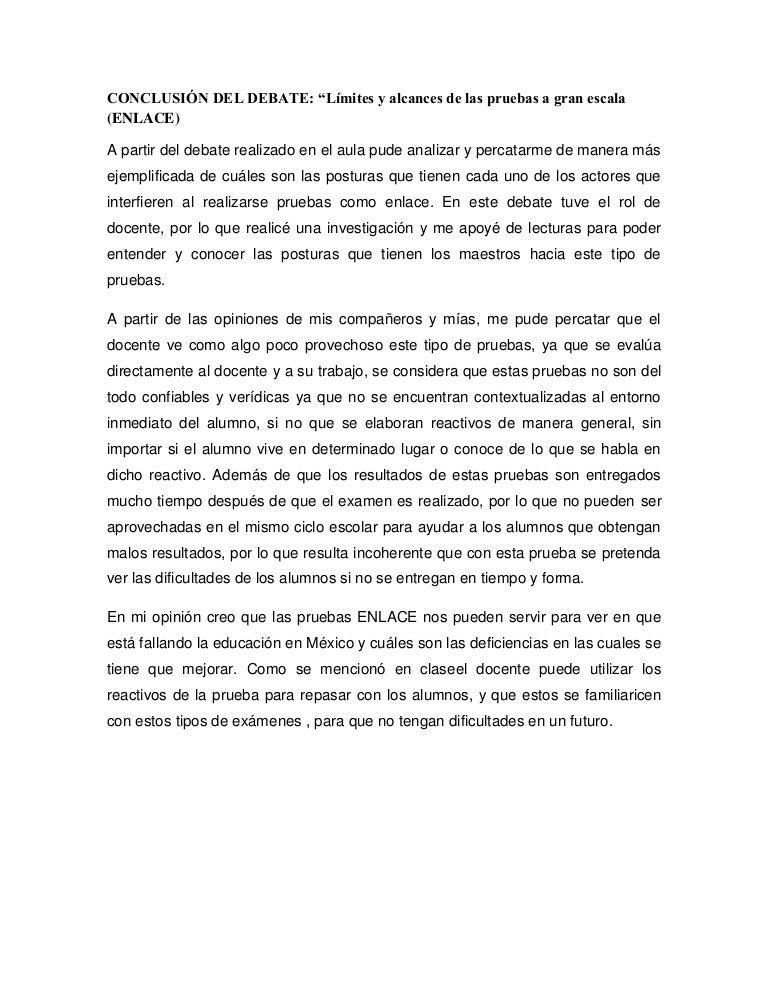 Conclusi n Del Debate