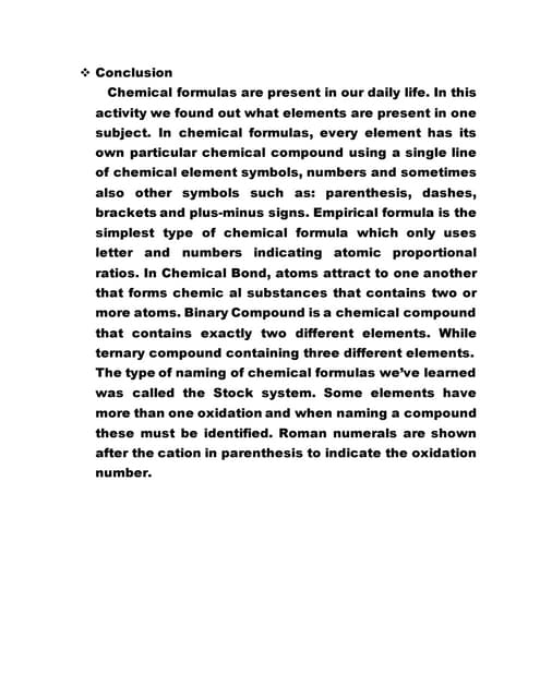 Chemical formulae and equations | PPT