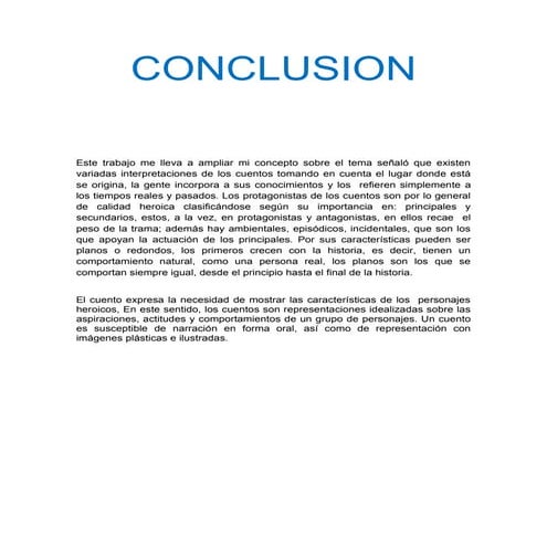 Conclusion cuentos