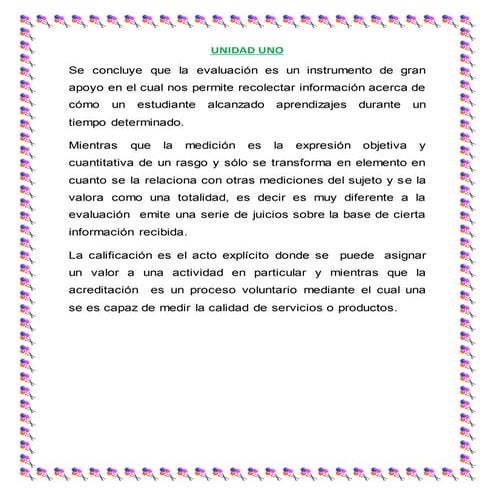 Conclusiones evaluaciones