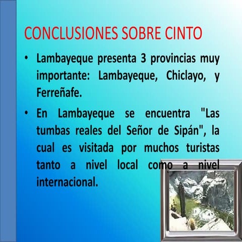 Conclusiones sobre cinto