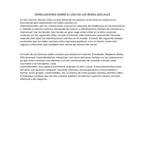 Conclusion de internet | DOCX