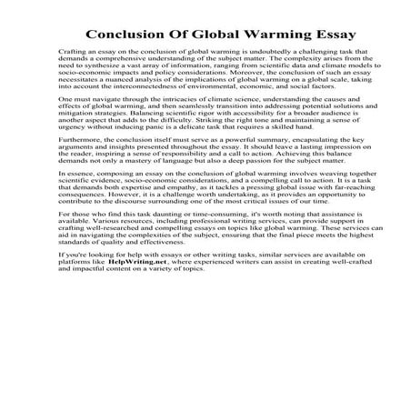 Conclusion Of Global Warming Essay.pdf