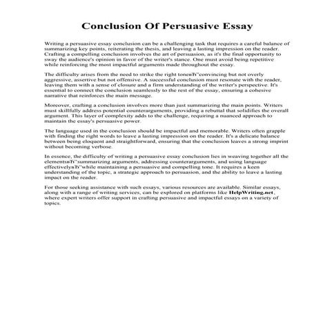 Conclusion Of Persuasive Essay.pdf