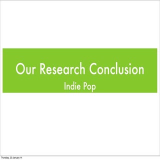 Conclusion of research