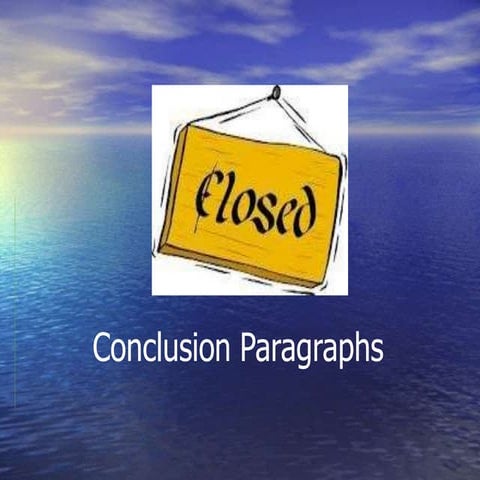 Conclusion Paragraphs