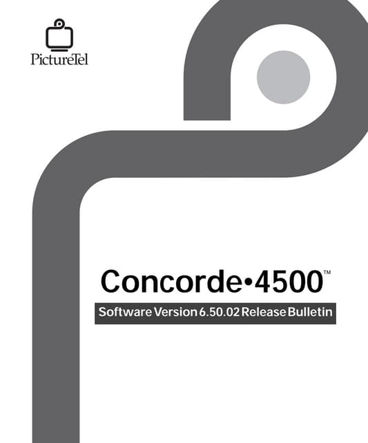 Concorde 4500 Software Version 6.50...