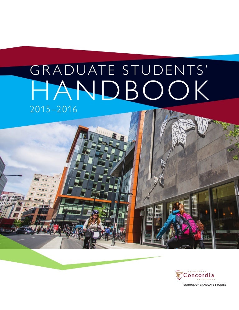 Concordia University Graduatestudentshandbook Concordia University Graduatestudentshandbook