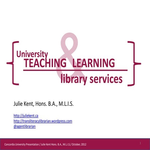 Trends in Teaching and Learning: Enhancing Academic Library Services