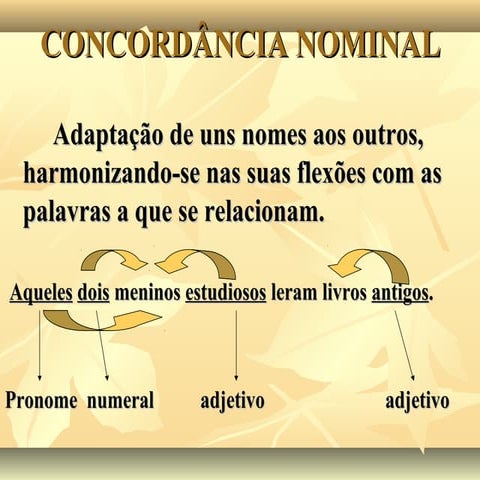 Concordância nominal slides | PPT