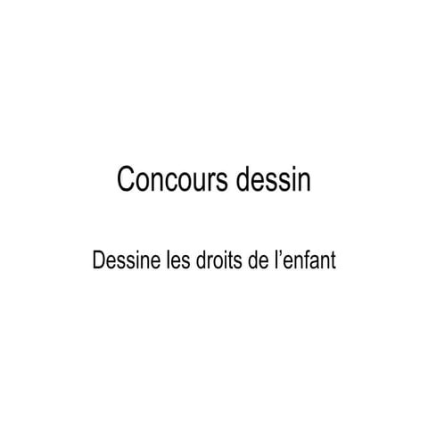 Concours Illustre les droits de l'enfant