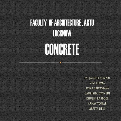 introduction to concrete and its uses in architecture