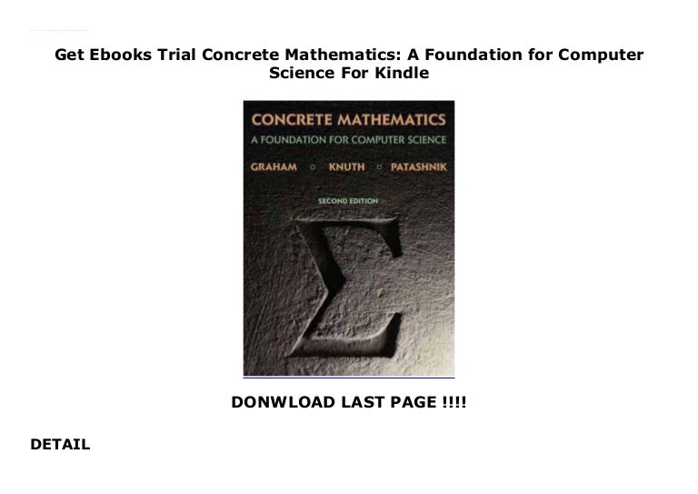 Get Ebooks Trial Concrete Mathematics A Foundation For Computer Scie