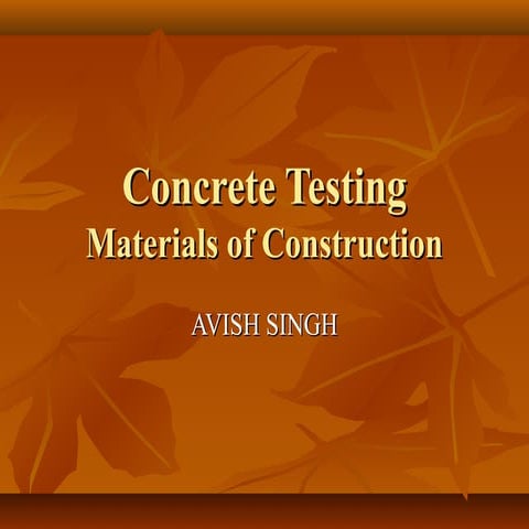 Concrete testing