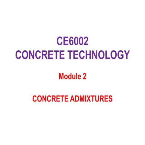 Concrete admixtures