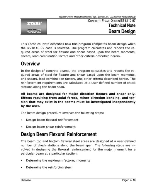 Concrete beam design