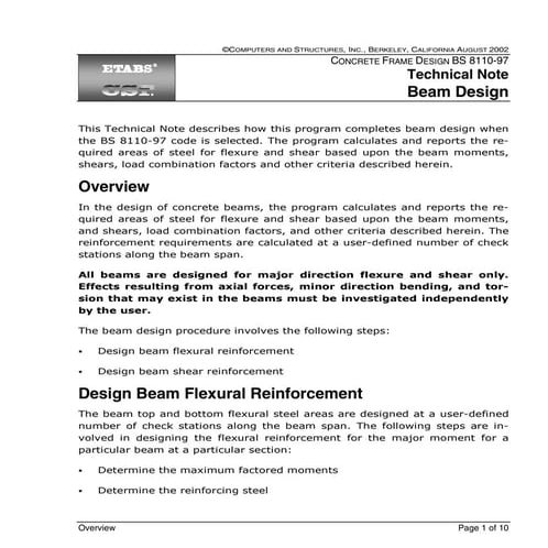 Concrete beam design