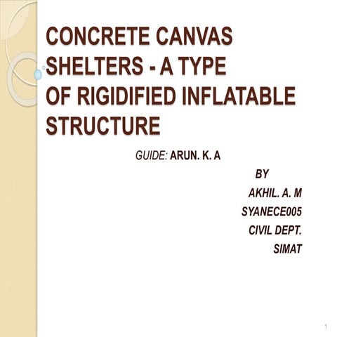 Concrete canvas shelters a type | PPTX