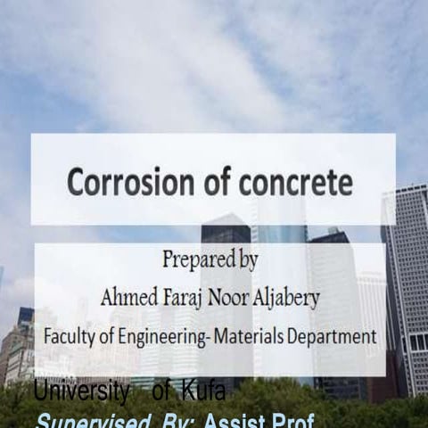 Concrete corrosion