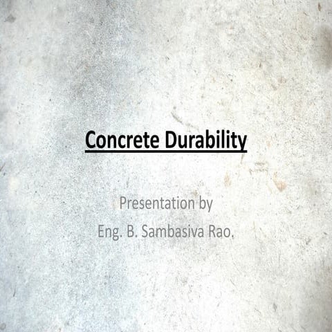 Concrete durability