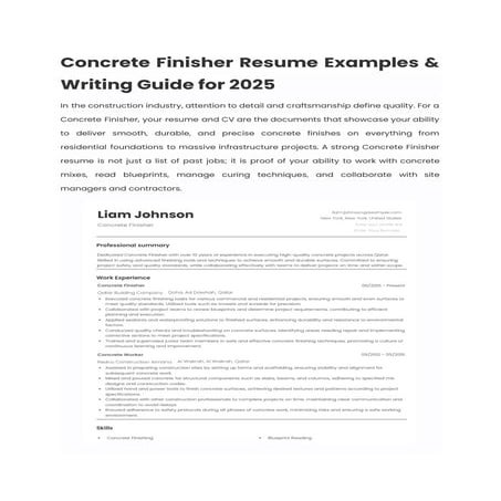 Plumber Resume Examples & Writing Guide for 2025 | PDF
