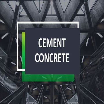 CONCRETE MMBC II cement concrete its use