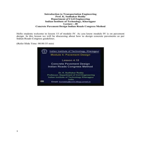 Concrete pavement design