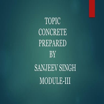 Concrete , CLASSIFICATION OF CONCRETE AND USES