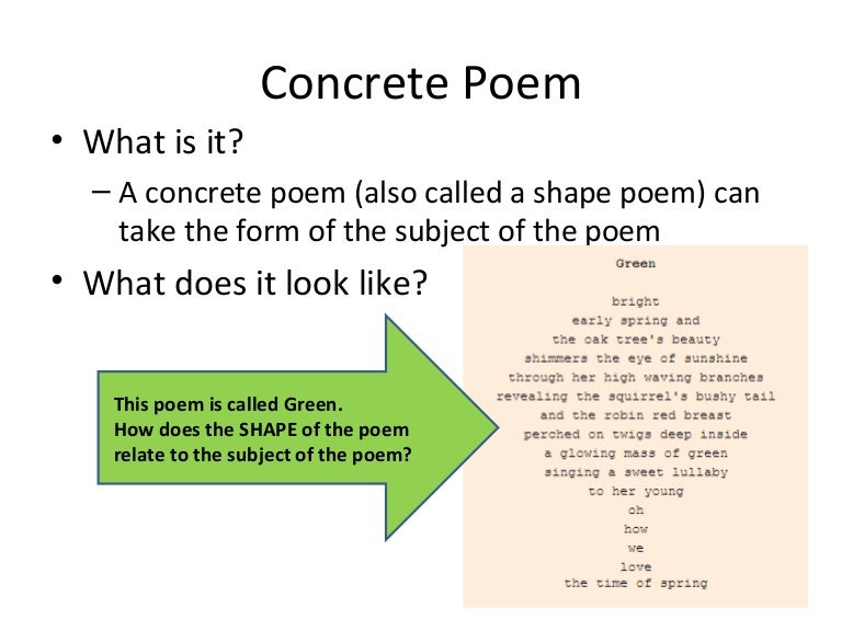 Concrete poem maker picture