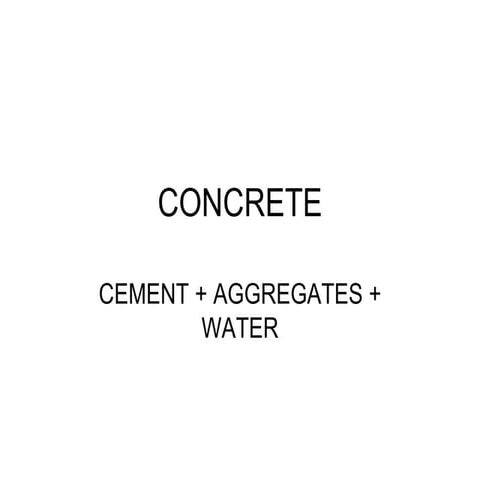 Concrete with slump test