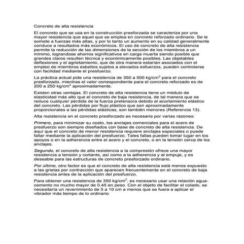 Concreto de alta resistencia