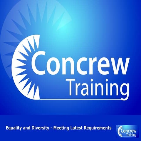 Concrew training equality and diversity workshop
