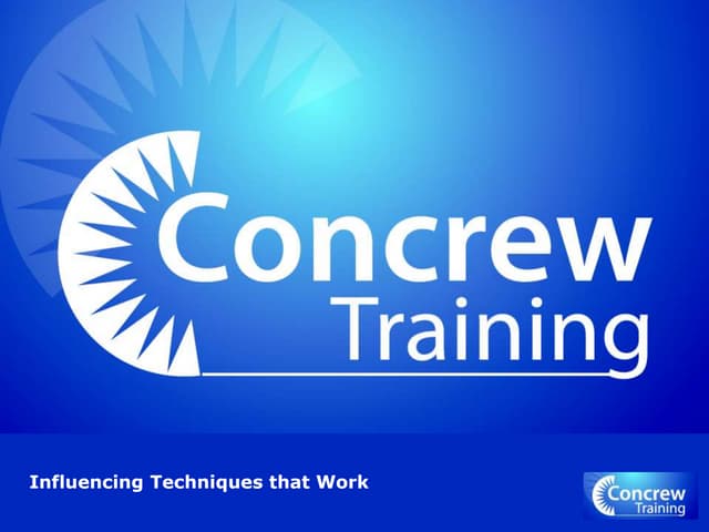 Concrew training influencing techni...