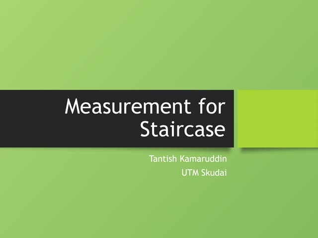 Concrete Staircase Measurement According to SMM2 Principles
