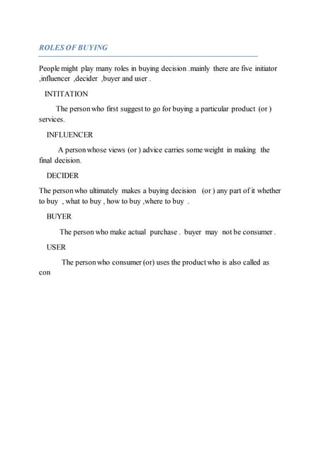 Concumer behavior