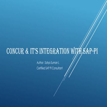 Concur integration with PI solution pack 