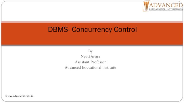 Concurrency control ms neeti