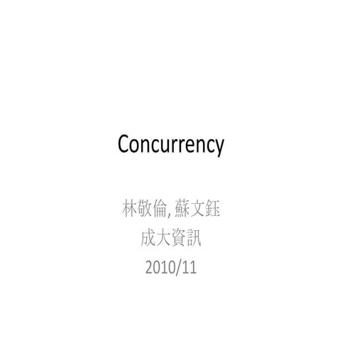 Concurrency 2010