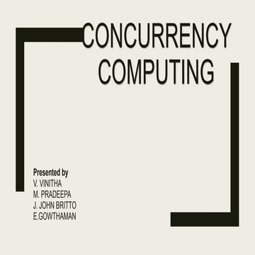 Concurrency computing   information management