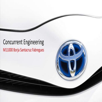 Concurrent engineering TOYOTA