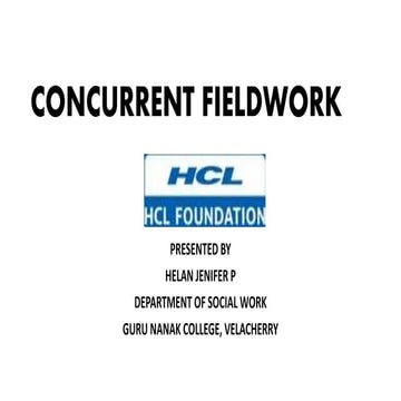 MSW Concurrent fieldwork HCL FOUNDATION 