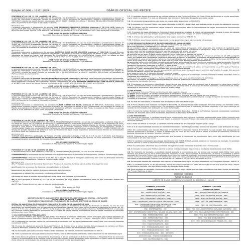 Concurso para a Saúde da Prefeitura do Recife