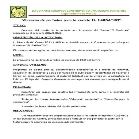 Concurso de portadas revista