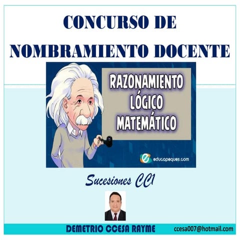 Concurso Docente - Razonamiento lógico - sucesiones cc1 ccesa007