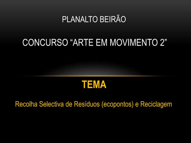 Concurso Planalto Beirão   Arte em ...